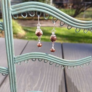 Elegant Zebra Jasper Dangle Earrings